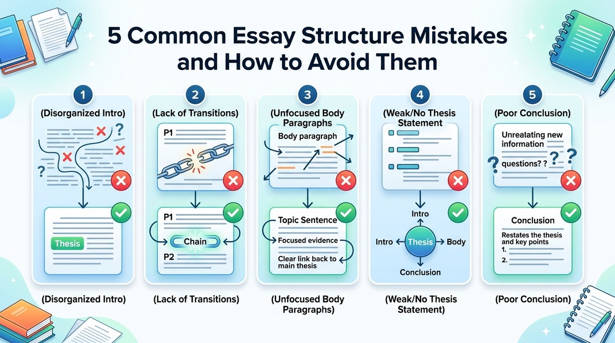 5 Common Essay Structure Mistakes and How to Avoid Them